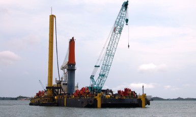 Koon Construction Fall Pipe Pontoon started operating
